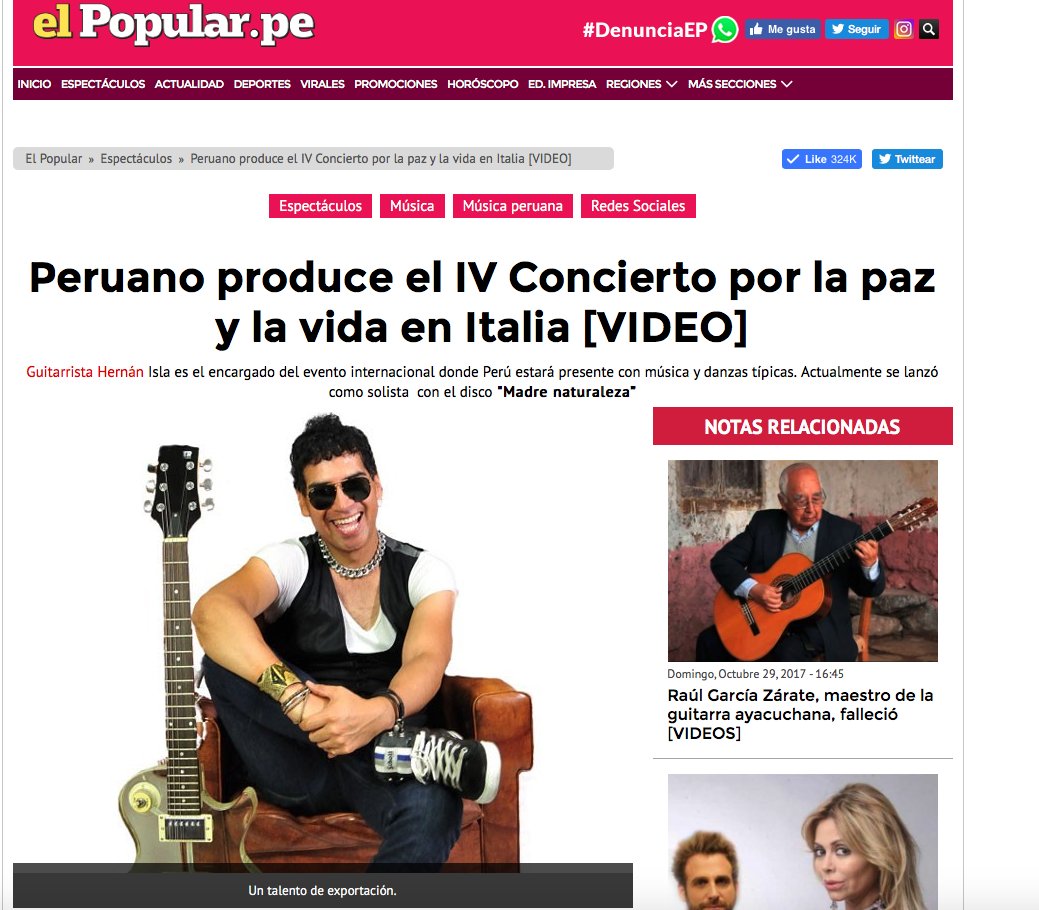 musicagit's tweet photo. gracias querido diario el Polpular por la bonita nota .. besos https://t.co/PfmE7BUPhu