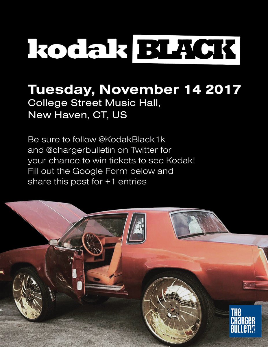 Win tickets to see Kodack Black at College Street Music Hall! Follow these instructions: docs.google.com/forms/d/e/1FAI…