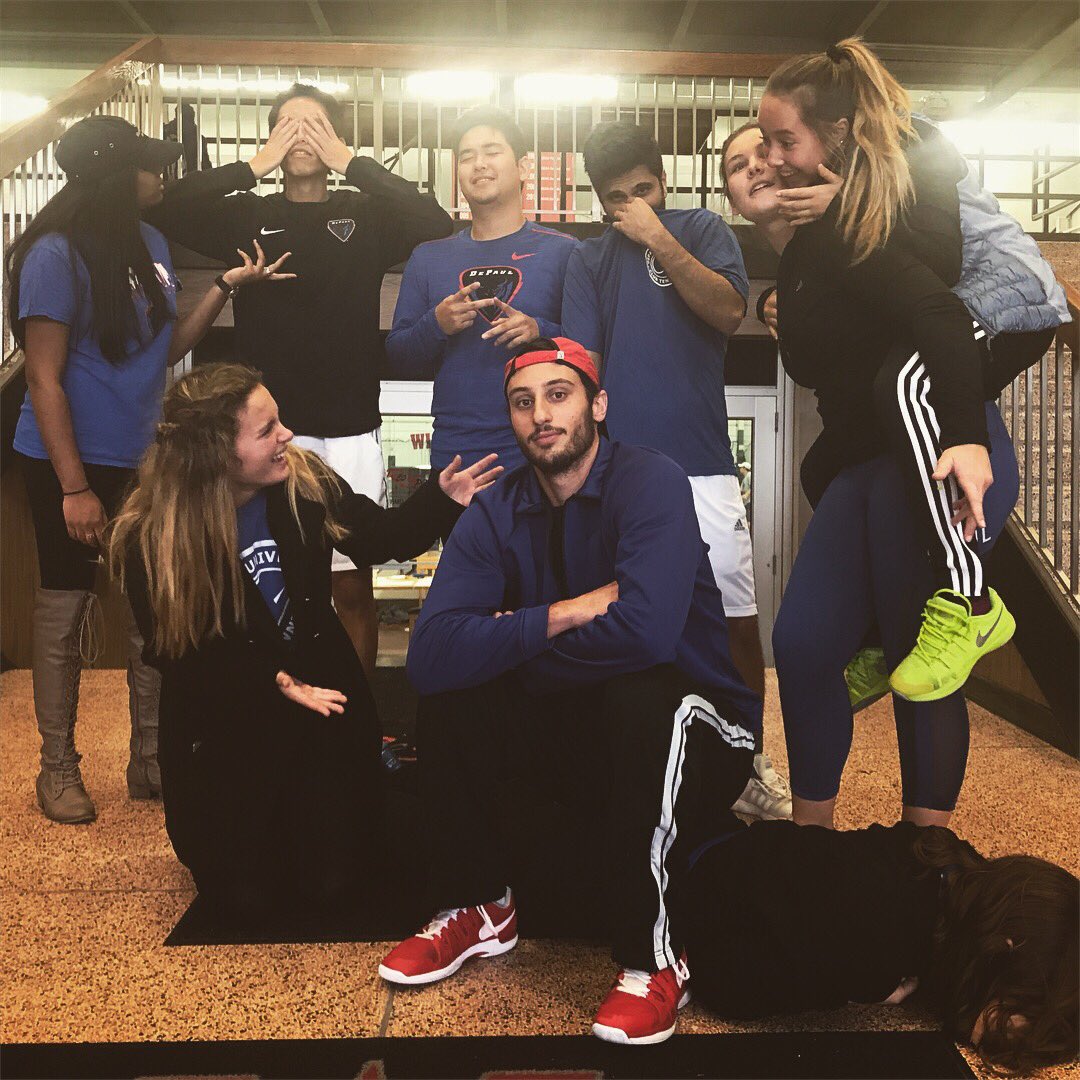 depaultennis's tweet photo. Official team photo from the 2017 Badger Classic in Madison. Fairly accurately describes our weekend. #depaul #tennisoncampus https://t.co/Q5p5mX7yX4