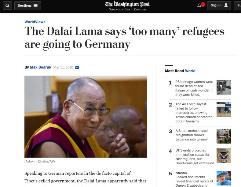TheSortedTimes's tweet photo. The Dalai Lama is a white nationalist, you heard it here first ;)

#TuesdayThoughts #politics #news #fakenews https://t.co/N1c4DYFolE