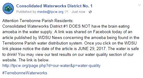 tpcwaterworks's tweet photo. https://t.co/eqX56HrjQS
#TerrebonneWaterworks https://t.co/53Z5tDbNZE
