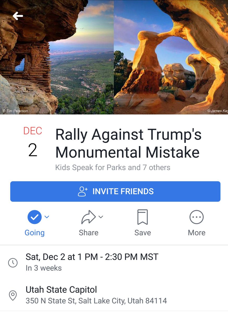 Attention #Utah 

Trump is coming to Utah!  Let's give him a true #Resistance welcome! 

#ProtectOurLands
#BearsEars
