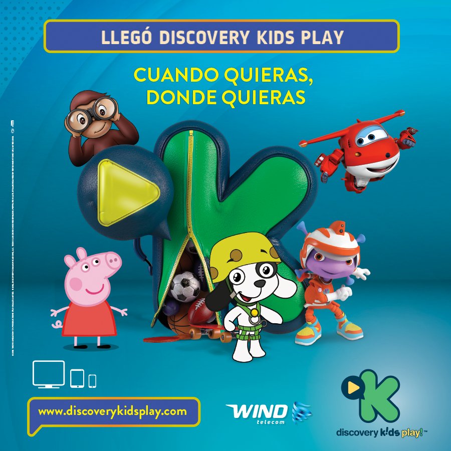 windtelecom's tweet photo. ¿Ya probaste la nueva experiencia digital de Discovery Kids? 😍😍
¡Regístrate en #WindPlay y disfruta de este canal online! 😉 #WindServicios https://t.co/V0DoZqT3Bz