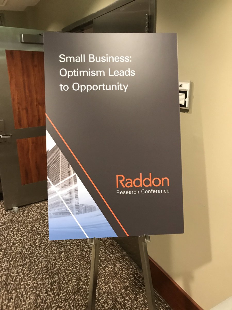 TheRaddonReport's tweet photo. Small business optimism remains elevated. #RaddonResearchConference attendees learning how to get their fair share of this opportunity. https://t.co/hZKReRewxX