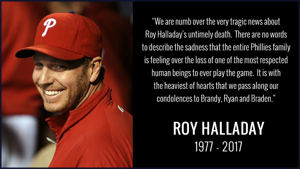 Philadelphia Phillies on X: Phillies statement on the sudden & tragic  passing of Roy Halladay:  / X