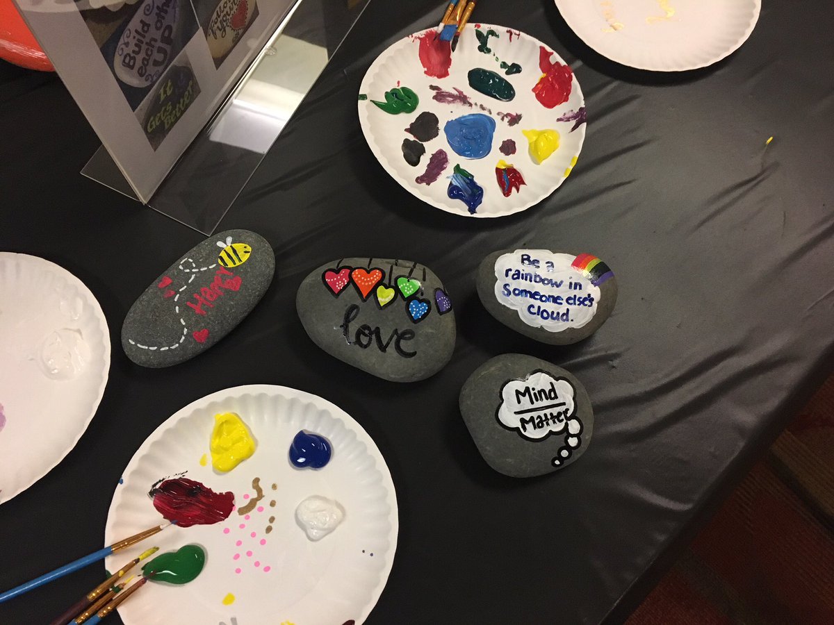 UMRochester's tweet photo. Paint a rock. Spread some #kindess. #MNKindness week. https://t.co/5ZqVCIouea