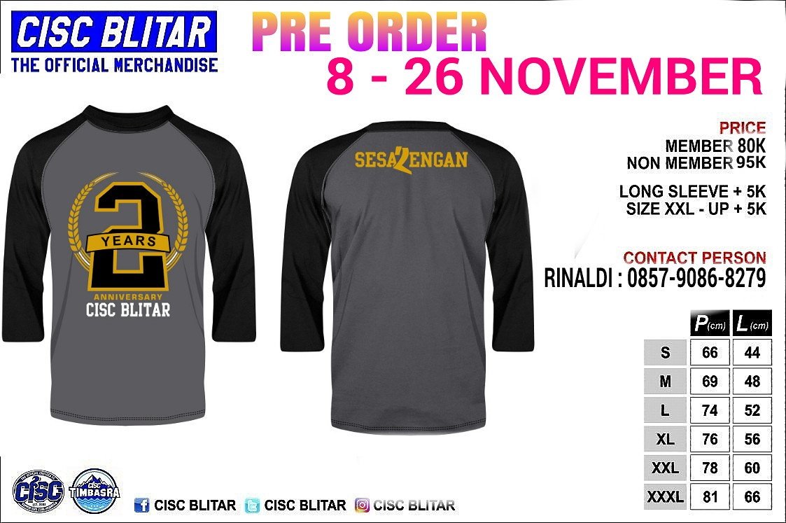 CISCblitar_'s tweet photo. Open pre order T Shirt
2nd Anniversary CISC Blitar
More info hubungi contact person yg tertera 👇
#CISCblitar
#SESA2ENGAN https://t.co/aTeViUrHGc