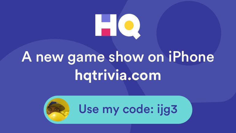 ijg3's tweet photo. I’m playing a game called @hqtrivia. You should play too. Use my code ‘ijg3’ to sign up https://t.co/Pz53eCi5sz https://t.co/W6w1CicgAV