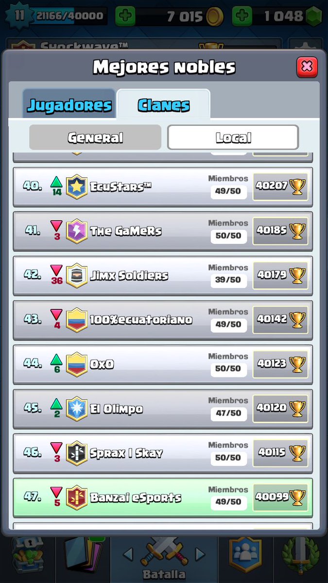 Cada vez subiendo más al top