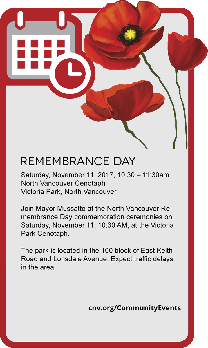 #LestWeForget Remembrance Day Service & Parade Saturday November 11 | 10:30AM ow.ly/xBnY30gqf17 #NorthVan https://t.co/GpbgjIrvRr