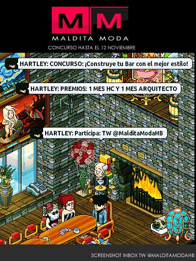 MalditaModaHB's tweet photo. CONCURSO BUILDER! - CONSTRUYE TU BAR! PREMIO 30 DIAS HC + 30 DIAS ARQUITECTO , RT + FOLLOW , ¡ANIMATE A CONSTRUIR! https://t.co/TLYUDGkzFi