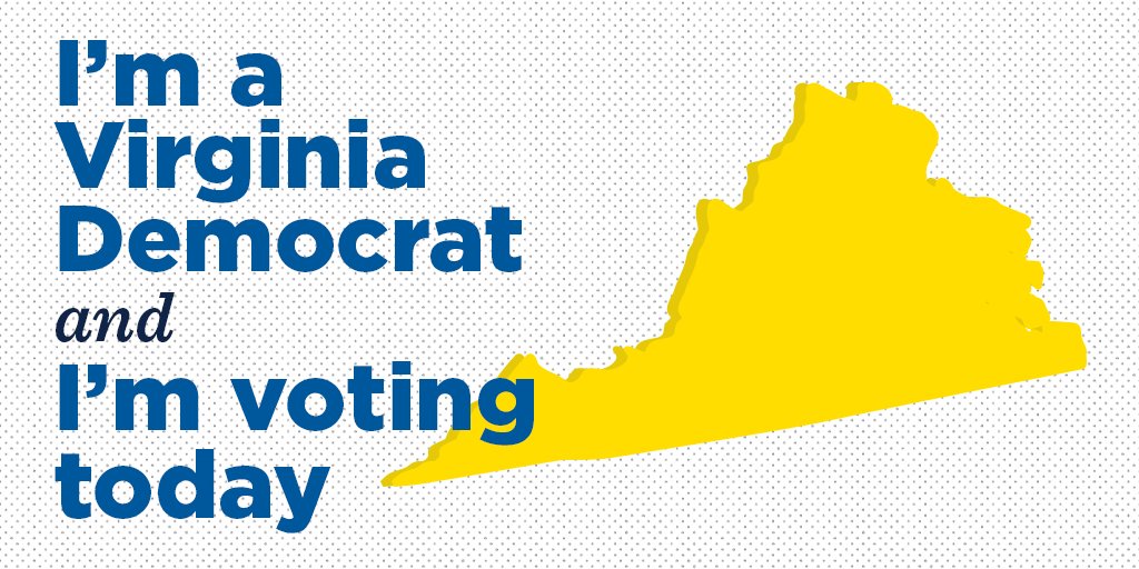 TheDemocrats's tweet photo. Hey Virginia: RT if you're voting for @RalphNortham, @fairfaxjustin, and @MarkHerringVA today ✔️ #GameOnVA https://t.co/bXWOpJ97yf