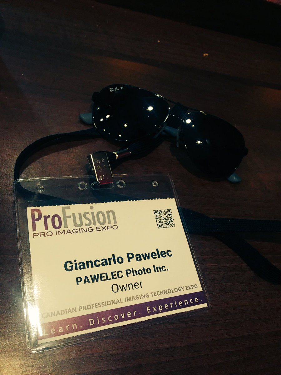 PAWELECphoto's tweet photo. Got my fancy name tag for @ProFusionExpo - nice! 👌🏼
#Toronto #ProFusion2017 #TorontoPhotographer https://t.co/cfuYhUgpXu