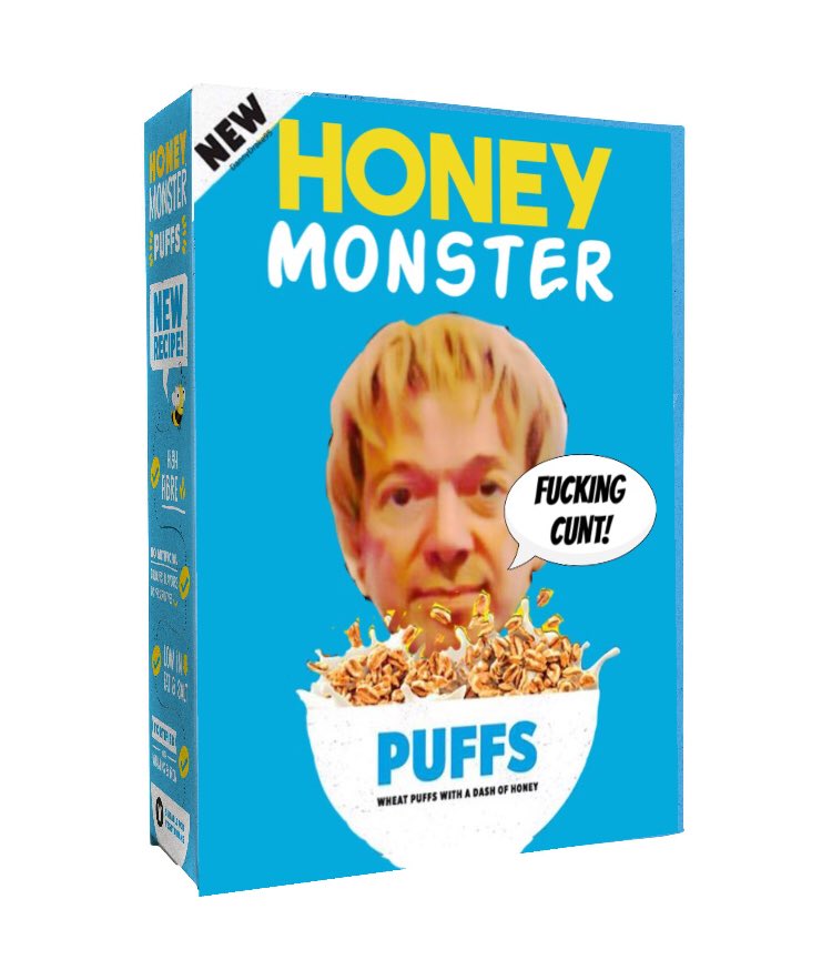 DannyDrake95's tweet image. The new face of Honey monster puffs! 😂 @TerryStone #HoneyMonster #TonyTucker