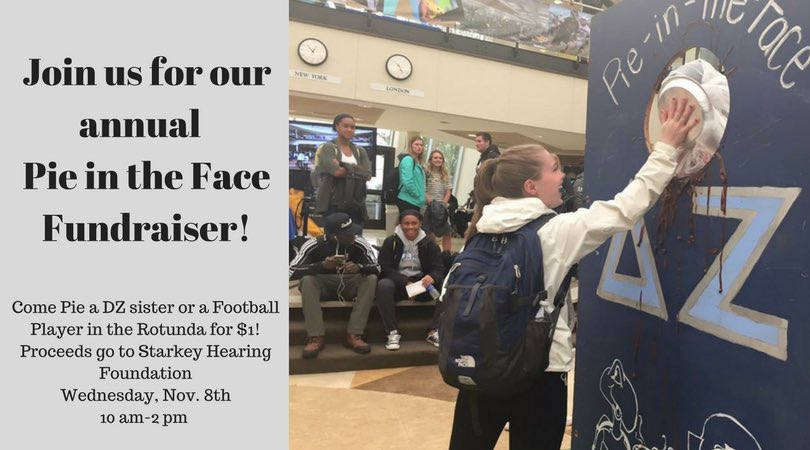 Come see us tomorrow in the Roto from 10-2 for our annual Pie in the Face fundraiser!!