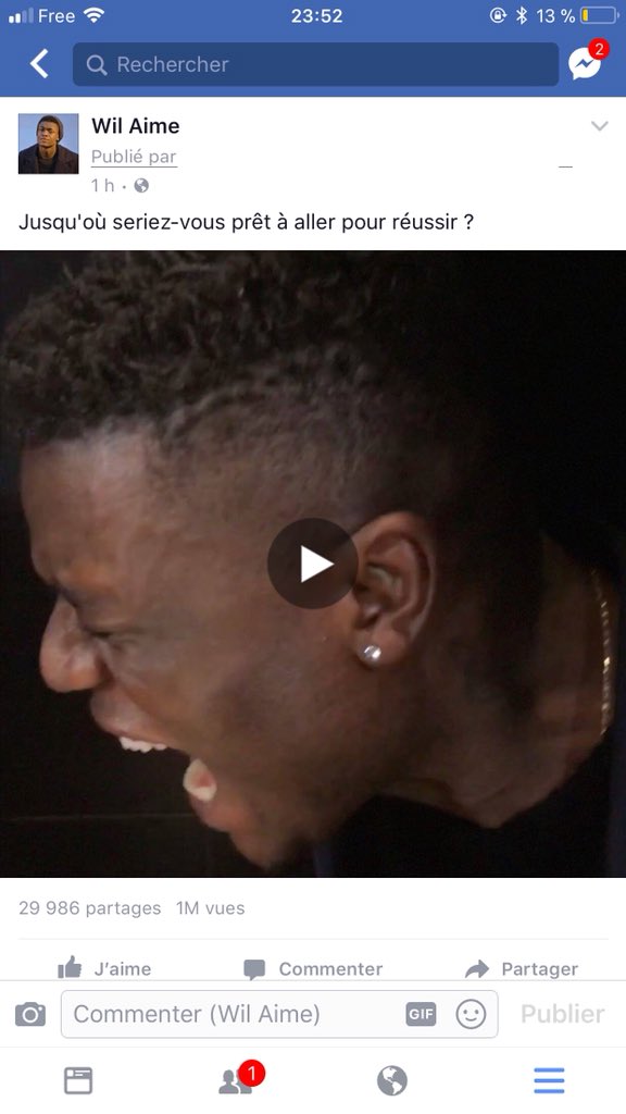 WilAime's tweet image. 1M de vues en 1h, merci 🙏🏾