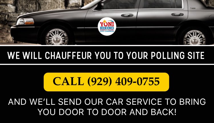 YoniHikind's tweet photo. NEW ☎️ NUMBER:
We will chauffeur you to your polling site. Call 929-409-0755 &amp; we’ll send our car service to bring you door to door &amp; back! https://t.co/i9vGA9d3Wg