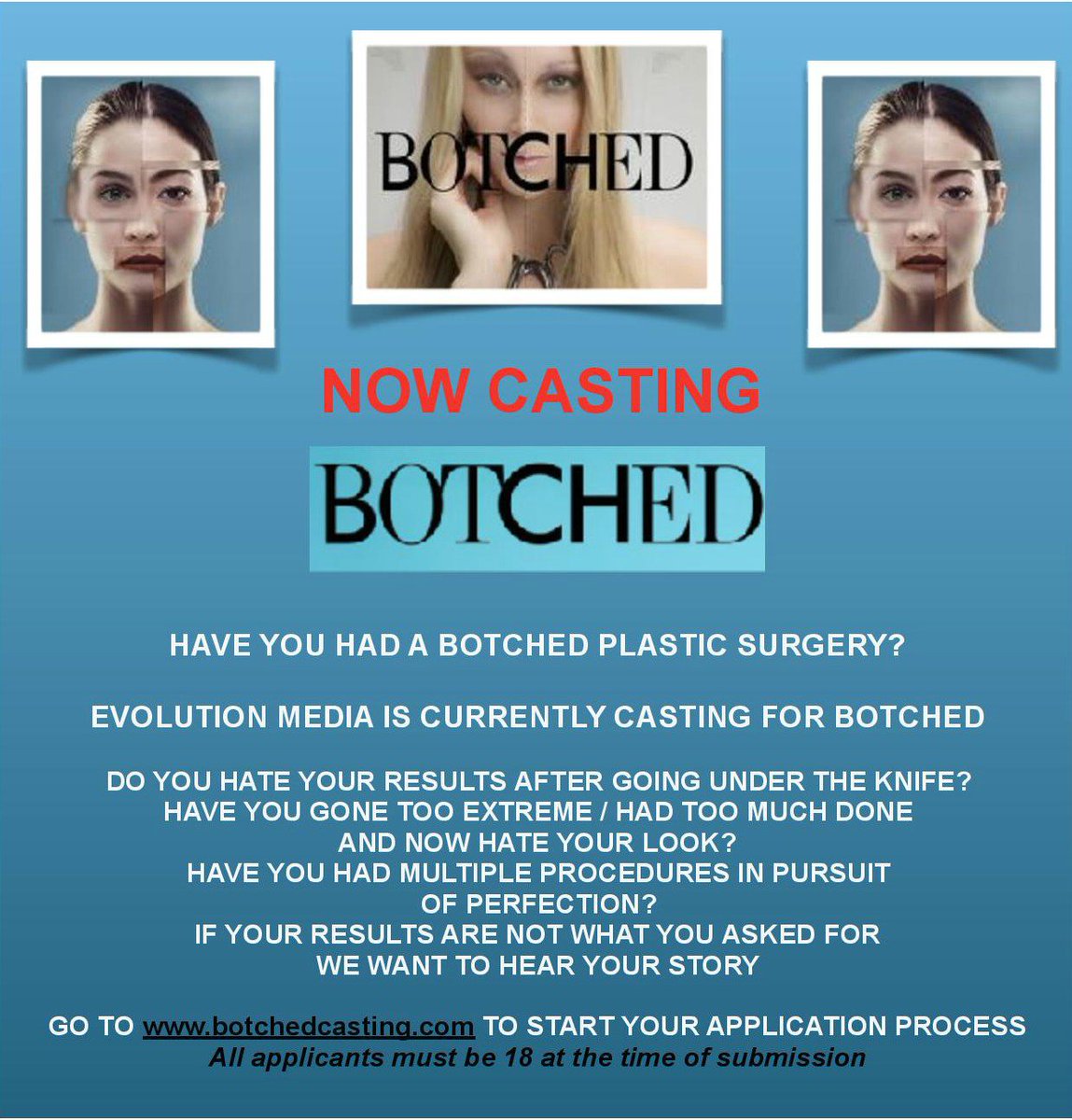 Have you been #Botched? The docs are here to help! Here’s how: botchedcasting.com