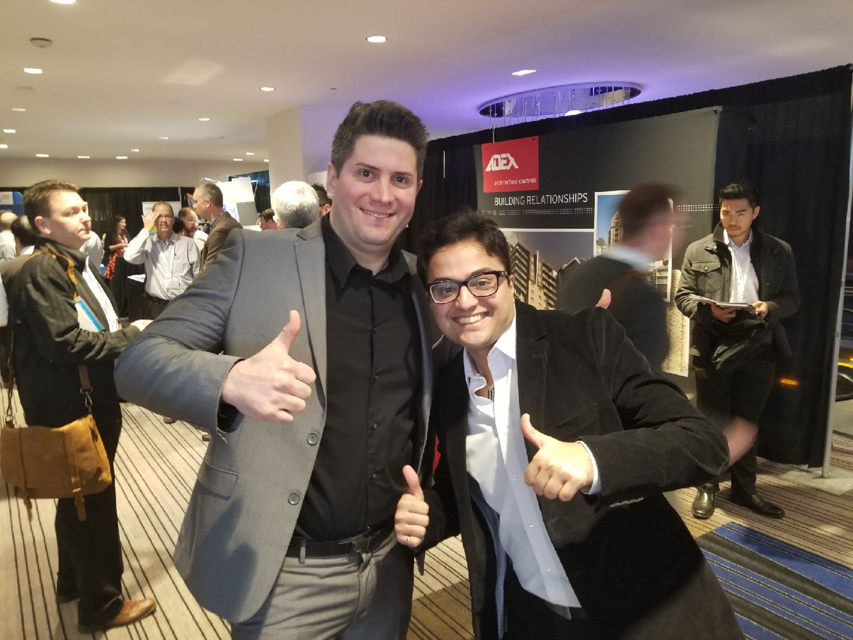 Energy Efficiency Engineers Farshid &amp; Mohammad at #CCBST2017 representing BCBS. #energymodelling #buildingscience #technology #CuttingEdge