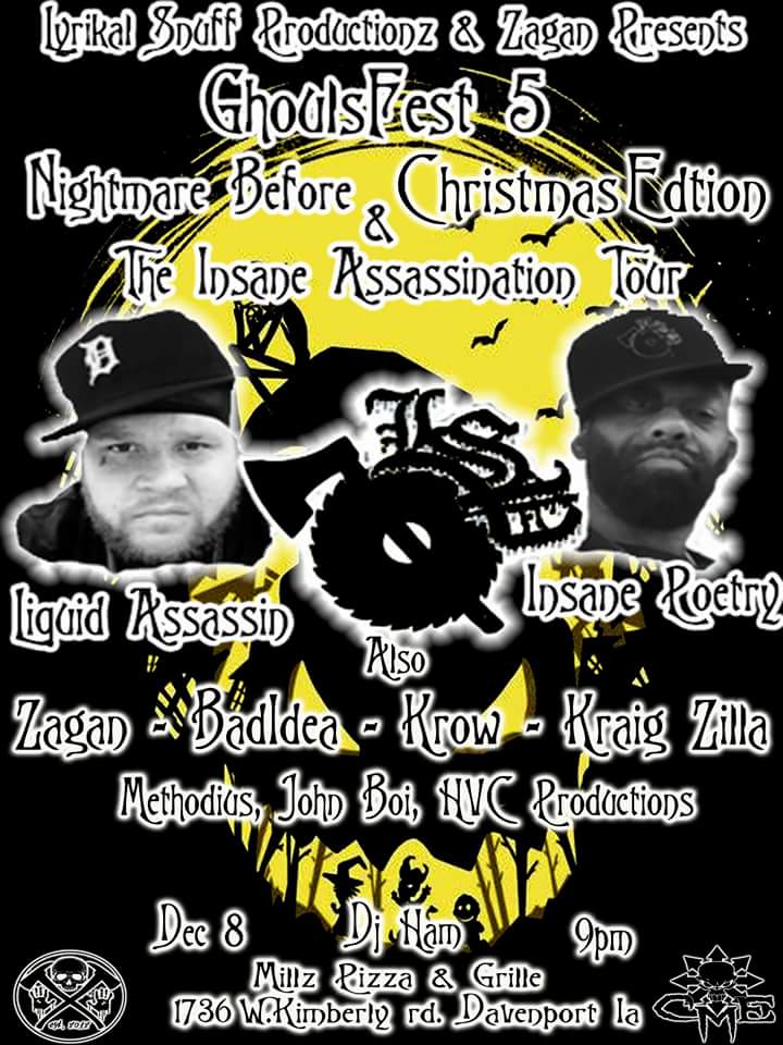 PsychedelicC1's tweet photo. Come out enjoy a dope show 
#Lsp #Outsiders4Life #GhoulFest5 https://t.co/EPueR2xXEV