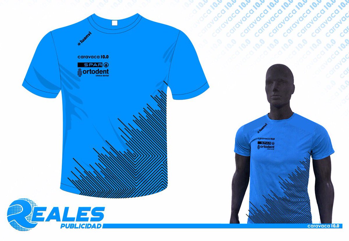 10Caravaca's tweet photo. Enfúndate la camiseta oficial de @10Caravaca para disputar la prueba el próximo domingo y utiliza el hashtag #corredeazul https://t.co/i2tbxZrSi3