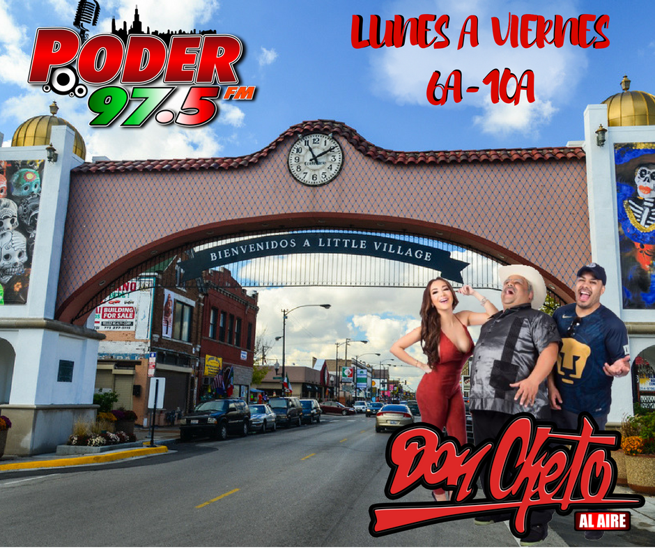 Poder975's tweet photo. “Empieza tus mañanas con diversión y carcajadas, @donchetoalaire en @Poder975 ”
lunes a viernes
6a-10a #LaVillita #Chicago https://t.co/RNHXsz0AfG