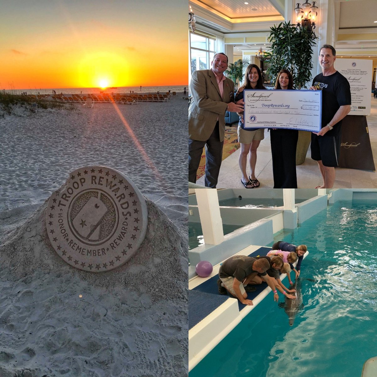 Veterans Day Week kicks off <a href="/Sandpearlresort/">Sandpearl Resort</a> and <a href="/CMAquarium/">Clearwater Aquarium</a> for our 30 selected families. #trooprewards  #RnRVacations