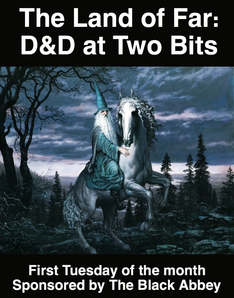 Real life is this drizzle on a grey day. D&amp;D at @TwoBitsNash drinking <a href="/BlackAbbeyBrew/">Black Abbey Brewing</a> is this wizard on a grey horse. Game starts at 7pm tonight.