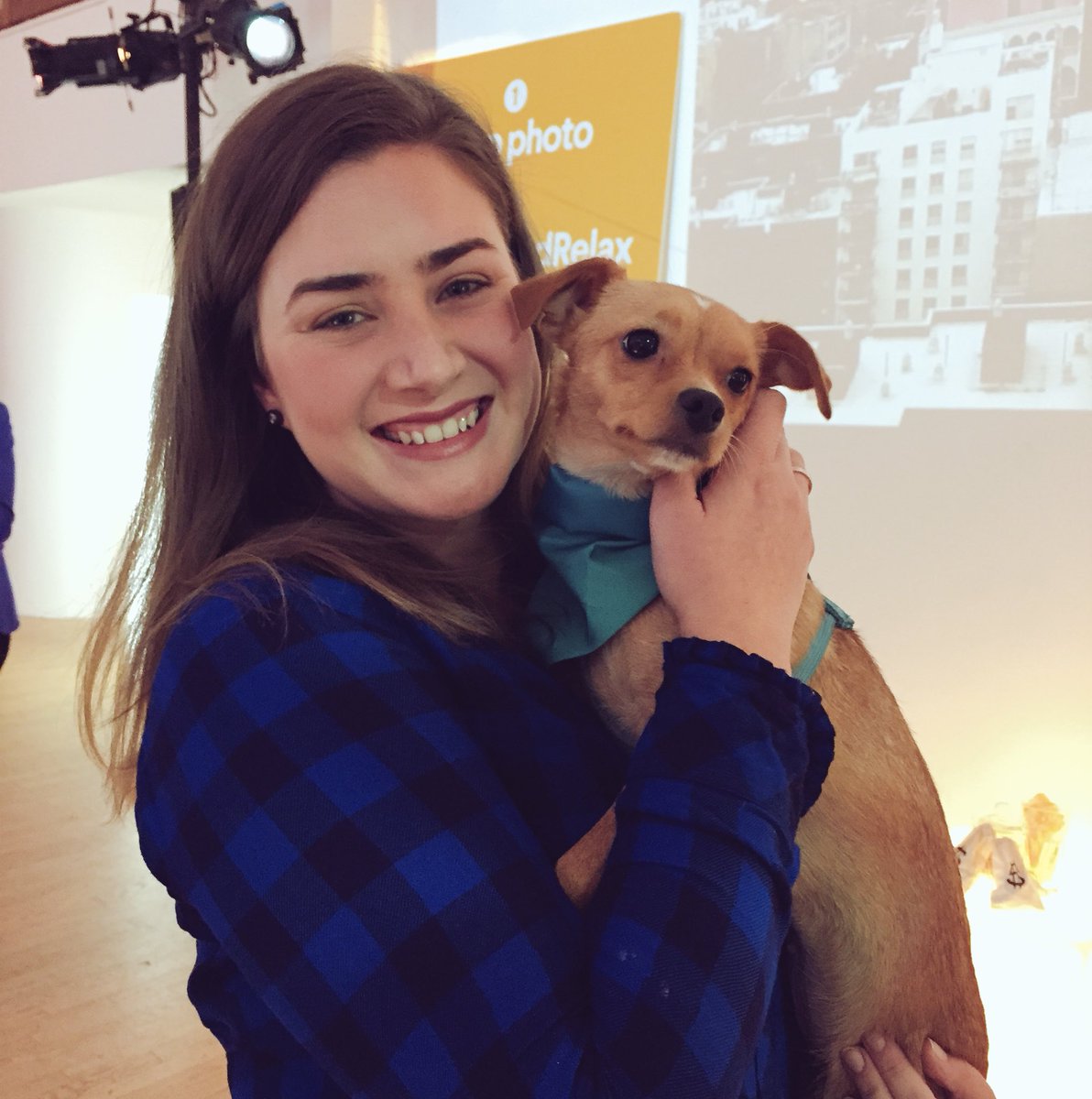 BrokeMillennial's tweet photo. Tonight I'm at @SoFi's #RefiandRelax event. And more importantly: THERE ARE PUPPIES HERE! (And attendees can adopt them)! https://t.co/3zXNpZmd4f