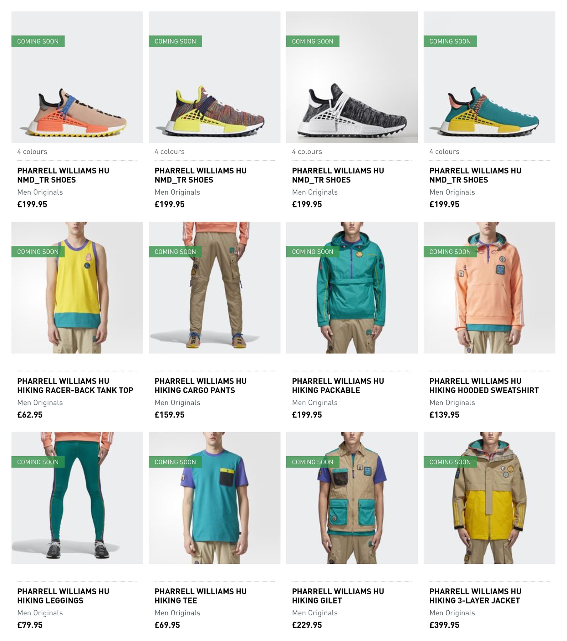 Men's adidas originals pharrell williams hu hiking 3-layer jacket cheap