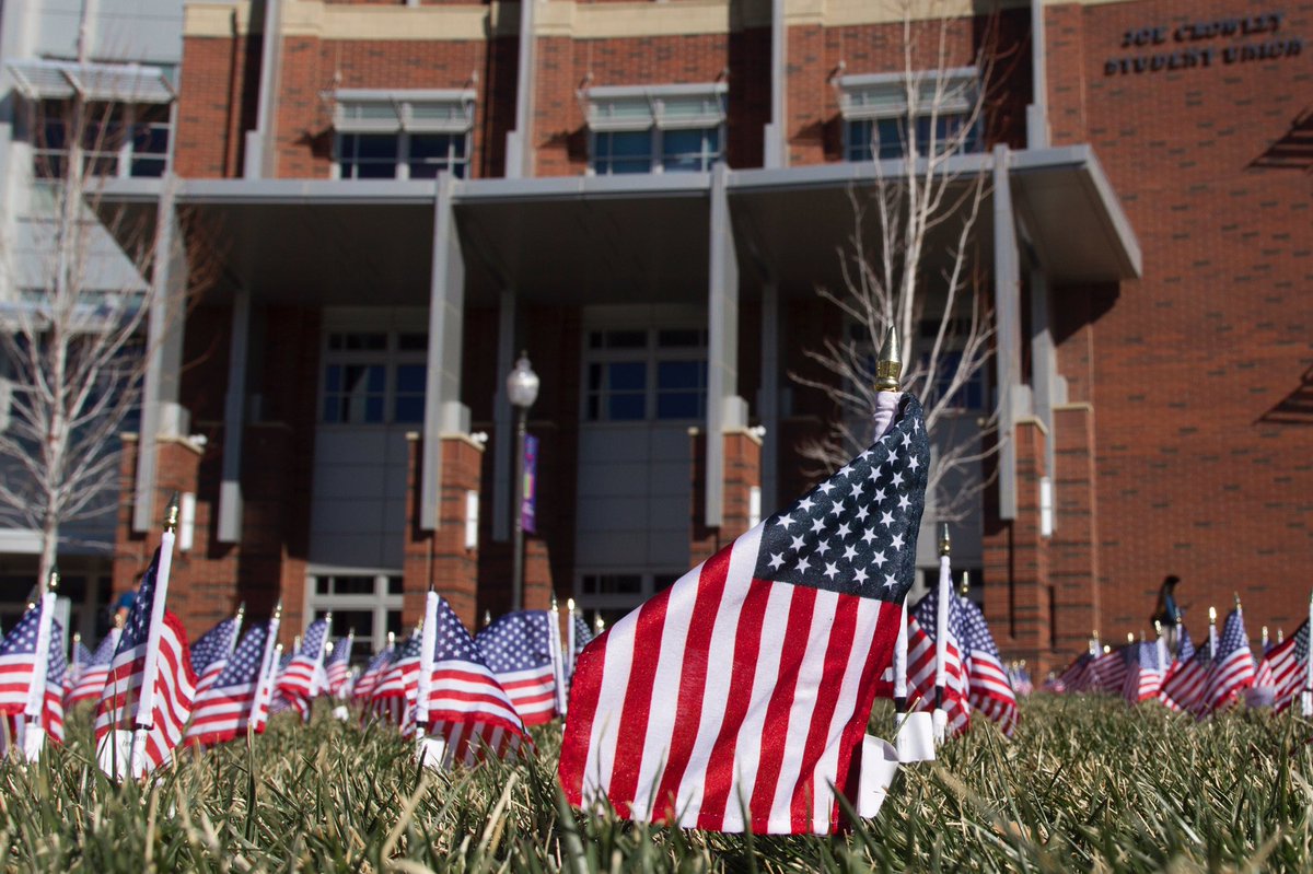 nevadaasun's tweet photo. "We don't know them all, but we owe them all." 
Flags will be located in front of @JoeCrowleyUnion in honor of Veterans Day all week. 🇺🇸 https://t.co/d6VZivullS