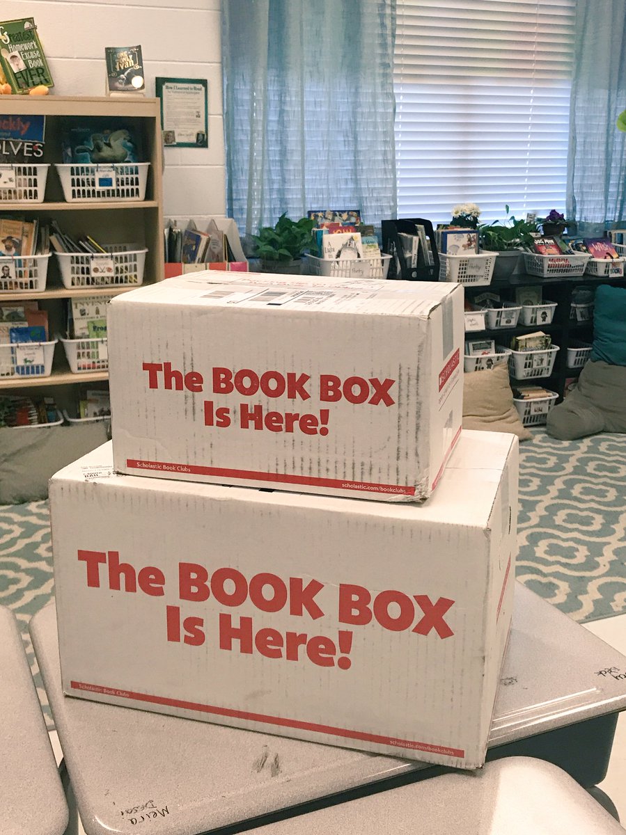 happyteachergal's tweet photo. #WimpyBookBoxDay in 5th grade! Thanks #ScholasticBookClubs for adding some excitement to our rainy Tuesday! https://t.co/nR3yNBO2Ot