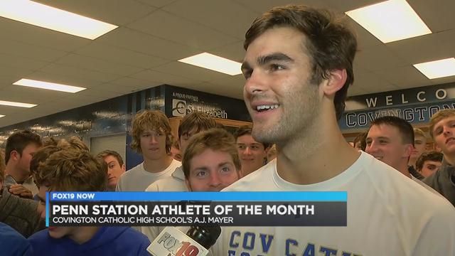 Congrats to the November <a href="/AOM_Cincy/">Athlete of the Month</a> – Covington Catholic’s AJ Mayer <a href="/FOX19Joe/">Joe Danneman</a> <a href="/FOX19Jeremy/">Jeremy Rauch</a> - buff.ly/2m1eWCq