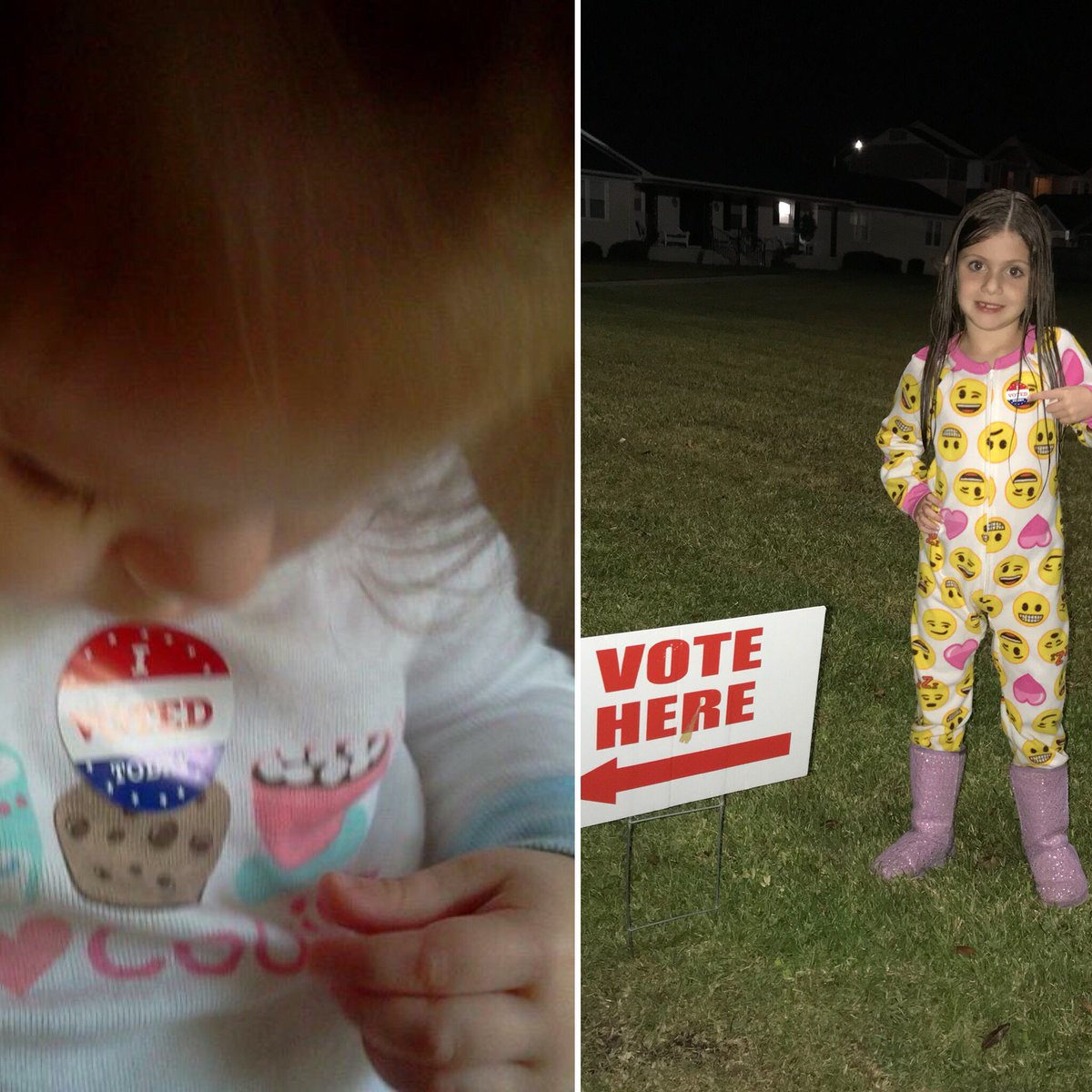 onedankmom's tweet photo. My kid has more voter stickers than lost teeth. We like to vote in our jammies. #IVoted #NHCDP #NCDEM https://t.co/XIoyMI99ms
