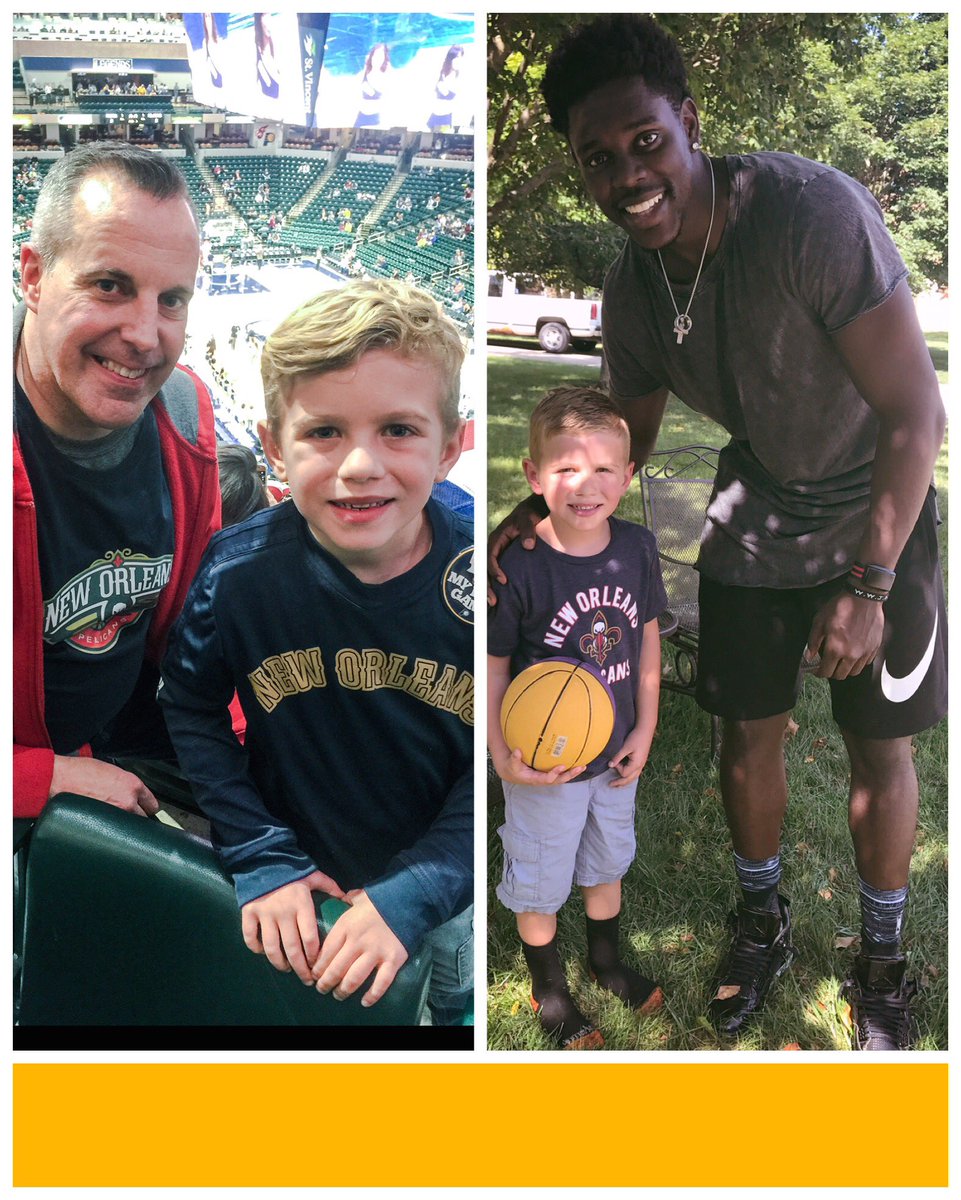 At Bankers Life Fieldhouse with this <a href="/Jrue_Holiday11/">Jrue Holiday</a> fan for Pacers vs. Pelicans