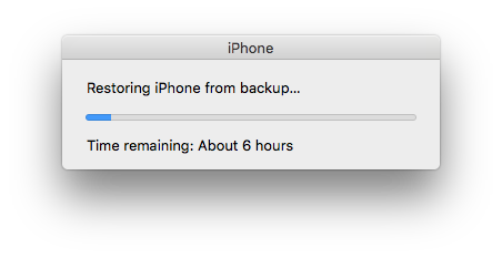 And after you fix the problem yourself, it takes literally a full day to restore an iPhone backup. https://t.co/A4T74y7H3W