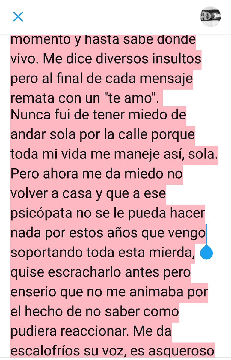 xielovera's tweet photo. Esto vengo soportando hace dos años y no me animaba a contarlo, no quiero esperar a que algún día me pase algo malo. https://t.co/ZcbelskRLy