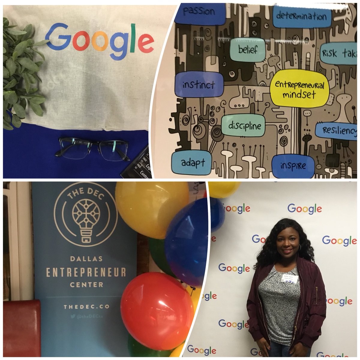 DivineEleDesign's tweet photo. Having a Divine Time at the launch of  #googlecommunitydfw !! Support small biz!! https://t.co/pXFXglrXey