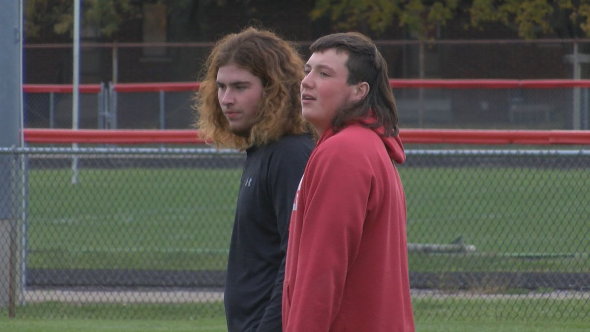 craigwchoate's tweet photo. Not only does @GcmsFalcon football have a great defense, they might have the best hair in Illinois as well. HC Mike Allen says some lineman haven't cut their hair since last year. It's a good look. https://t.co/CBgHRso5x6