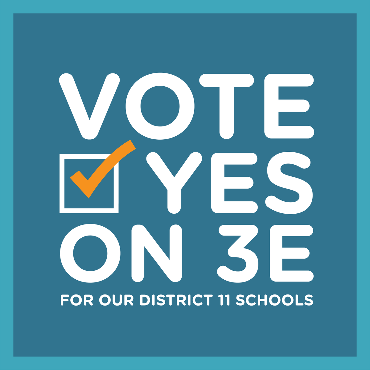 RETWEET if you are voted #YESon3E for our community and our kids! #D11votes #cosvotes17 #d11proud