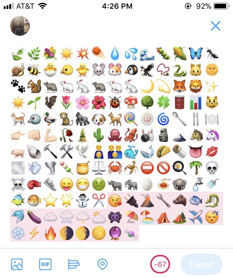 garfep's tweet image. i finally got 280 characters and all I wanted to do was badly express the original 151 pokemon as emoji, but twitter says it’s still too long 😠