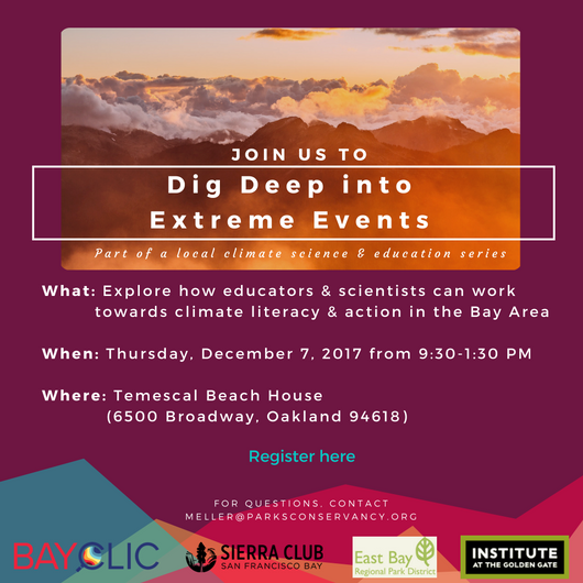 InstituteatGG's tweet photo. #BayCLIC offers workshops b/c we know educators want free &amp; relevant #ClimateEducation resources. RSVP for workshop: https://t.co/dh4e20WD7t https://t.co/IBpMkWPzOn