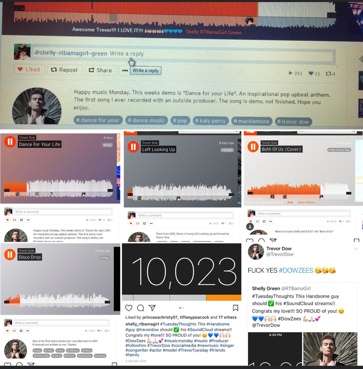 TDGeorgiaGirl's tweet photo. Hey #DowZees...Do y'all remember a month ago when we were trying to get #DFYL to 250 #SoundCloud streams?! #LookAtUsNow 🙌🏼🙌🏼💙💙 @TrevorDow https://t.co/Qy6Y6k45At