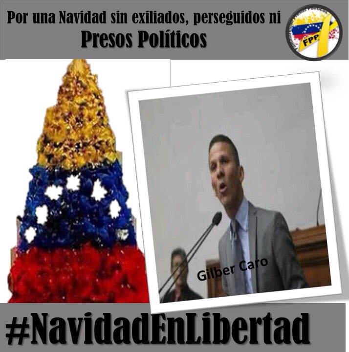 gilbercaro's tweet photo. Hoy el pueblo venezolano exige #NavidadEnLibertad #LiberenATodosLosPresosPoliticos https://t.co/QLYaBC1Zb5