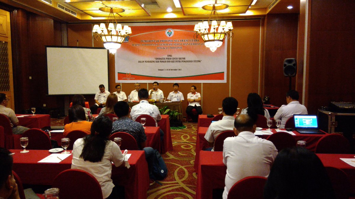 Rakor Lintas Sektoral GSC Sulut, 7-10 Nov 2017.
Sinergitas Peran Lintas Sektor dlm Mendukung RAD Pangan dan Gizi utk Penanganan Stunting.<a href="/kmngenerasi/">GenerasiSehatCerdas</a> <a href="/EttyRia/">Ria Etty</a> <a href="/harnowibi/">HarmoWibi</a> <a href="/dermawan_zeny/">dermawanzeny</a> <a href="/PepiPermadi/">PEPI PERMADI</a>