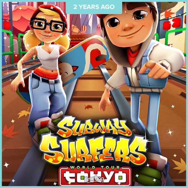 T3XACAN0's tweet photo. Played Cities/Country of Subway Surfers World Tour (Tokyo 11/05/15) 2 years ago. #timehop #sundayfunday #kiloo #subwaysurfers https://t.co/vGK7jDGh0G
