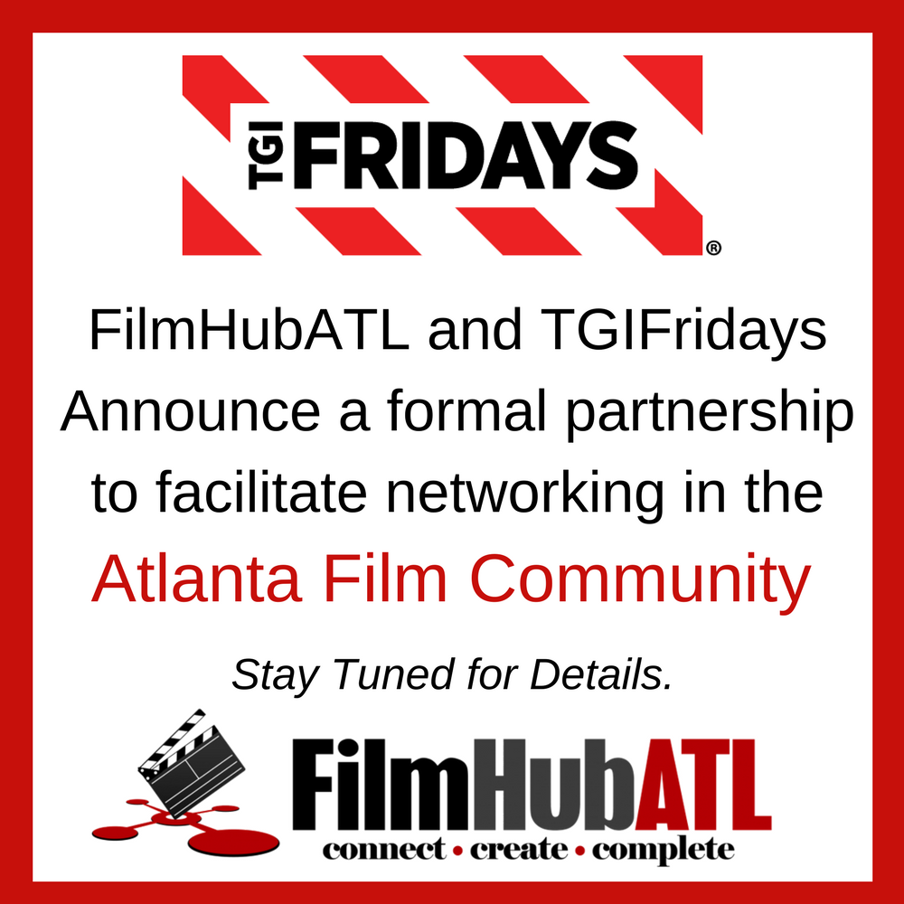 FilmHubATL's tweet photo. FilmHubATL and #TGIFridays Announce Partnership to Facilitate Networking in the Atlanta Film Community. #GoneWithTheWind #Baranco #Music #FilmHubATL #IndieFilms #filmmaking #lookslikefilm #MovieProducer #Writer #Actor #Photographer #Atlanta #filmphotography #fashionblogger #film https://t.co/4nfK3kP0vm