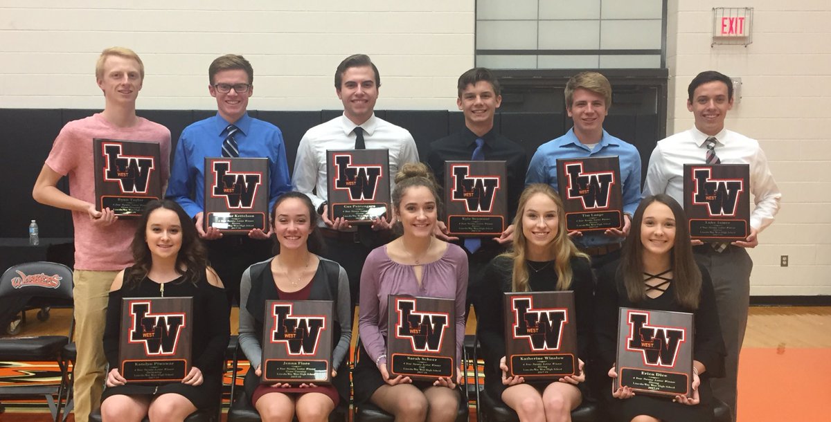 Some of the many student-athletes who were honored tonight! Congrats to all of our fall athletes! 🔶🖤