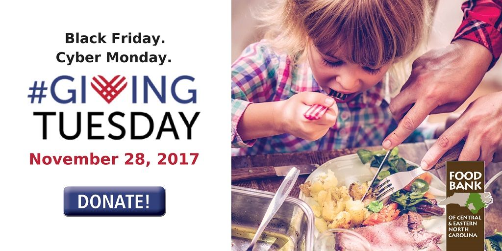 FoodBankCENC's tweet photo. Mark your calendars! November 28 is #GivingTuesday. Will you join us? https://t.co/LPipSazSBd https://t.co/VF5qKSp53H