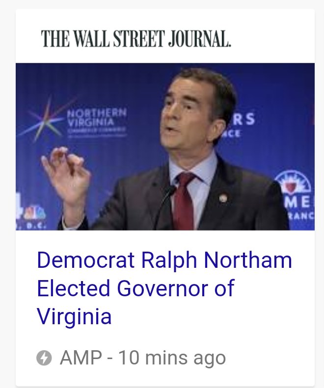 mmpadellan's tweet photo. HUGE thanks to Virginia for keeping trump's reverse-Midas streak intact by electing Ralph Northam over trump chump Ed Gillespie! #VAGovRace

BOOYAH! #UniteBlue https://t.co/bVgsjbx3Me